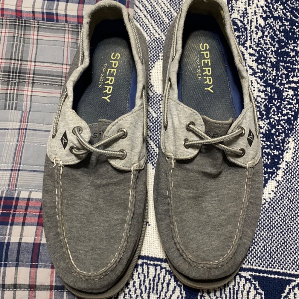 Speedy Men’s 10.5 2-Tone Gray Cotton Boat Shoe